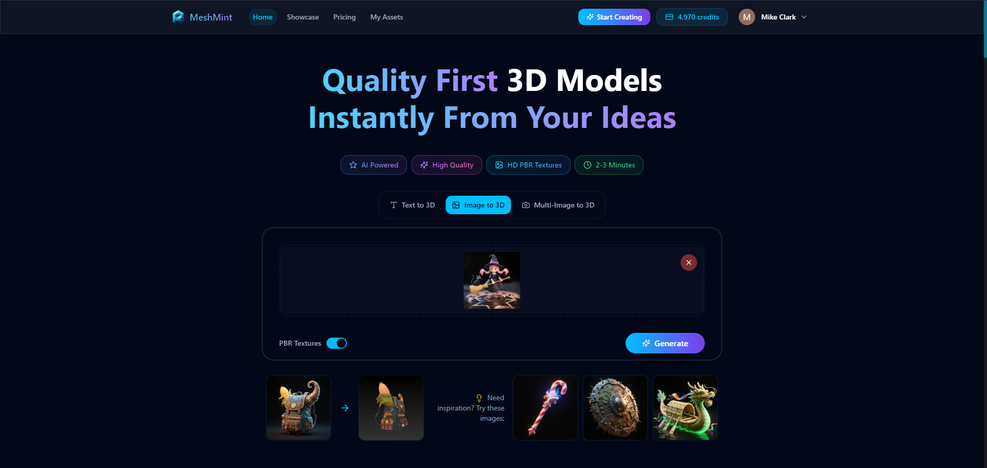 Upload Image to MeshMint